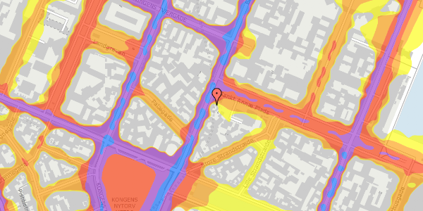 Trafikstøjkort på Bredgade 22, 3. tv, 1260 København K