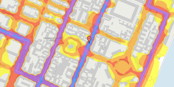 Trafikstøjkort på Bredgade 51, 1. tv, 1260 København K