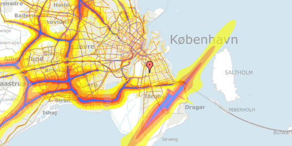 Trafikstøjkort på Bregnegangen 4, 2300 København S