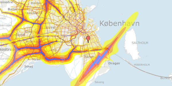 Trafikstøjkort på Bregnegangen 26, 2300 København S