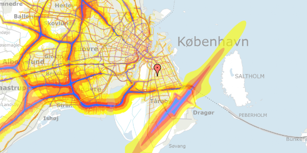 Trafikstøjkort på Bregnegangen 32, 2300 København S