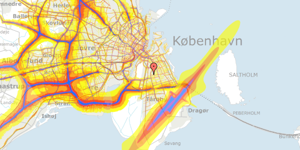 Trafikstøjkort på Bregnegangen 46, 2300 København S