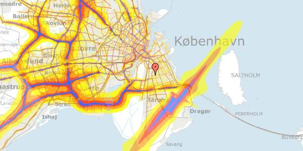 Trafikstøjkort på Bregnegangen 48, 2300 København S