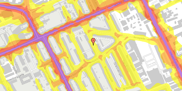 Trafikstøjkort på Bremensgade 14, st. th, 2300 København S