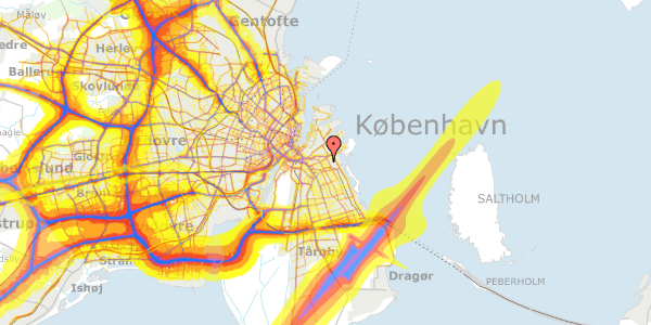 Trafikstøjkort på Bremensgade 21, st. th, 2300 København S