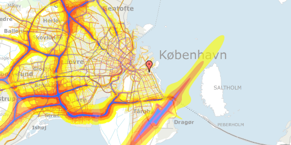 Trafikstøjkort på Bremensgade 26B, 1. th, 2300 København S