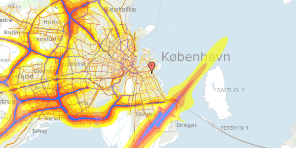 Trafikstøjkort på Bremensgade 29, 1. th, 2300 København S