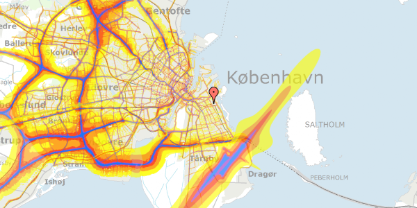 Trafikstøjkort på Breslaugade 10, 1. 2, 2300 København S