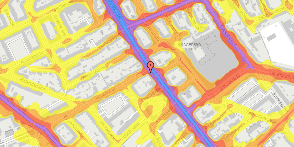 Trafikstøjkort på Brigadevej 1, 4. tv, 2300 København S