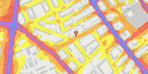 Trafikstøjkort på Brigadevej 40, 2300 København S