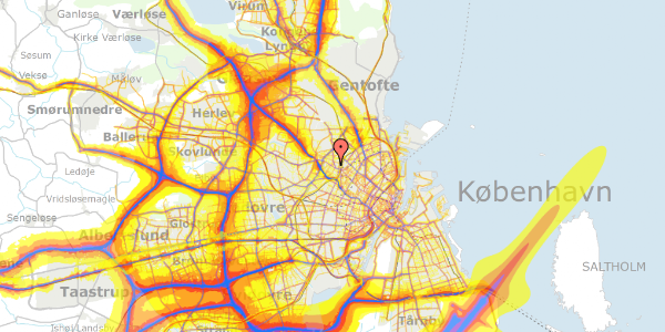 Trafikstøjkort på Brofogedvej 7, st. , 2400 København NV