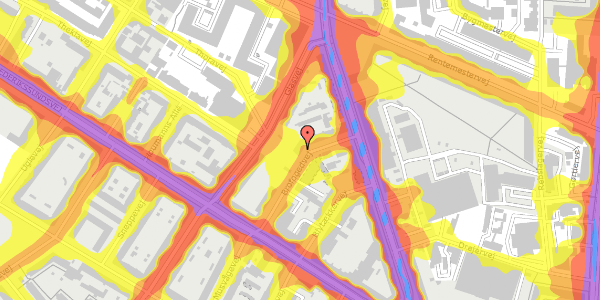 Trafikstøjkort på Brofogedvej 11, st. mf, 2400 København NV