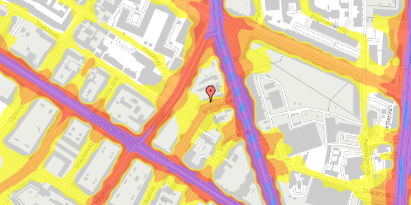 Trafikstøjkort på Brofogedvej 13, 2. th, 2400 København NV