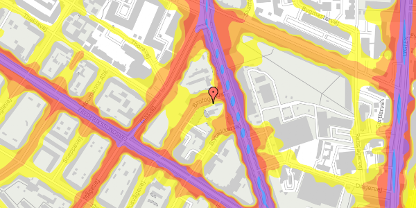 Trafikstøjkort på Brofogedvej 14, st. th, 2400 København NV