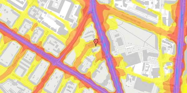 Trafikstøjkort på Brofogedvej 14, 3. th, 2400 København NV