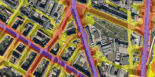 Trafikstøjkort på Brofogedvej 16, kl. th, 2400 København NV