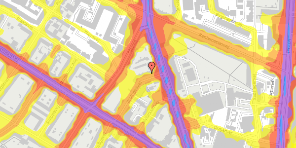 Trafikstøjkort på Brofogedvej 17, 1. tv, 2400 København NV