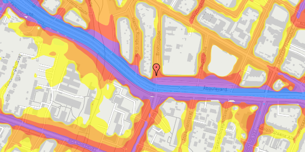 Trafikstøjkort på Brohusgade 20, 4. th, 2200 København N