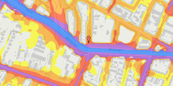 Trafikstøjkort på Brohusgade 20, 5. th, 2200 København N