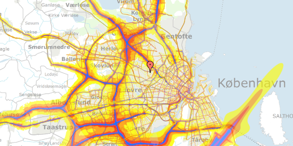 Trafikstøjkort på Broksøvej 15, 2700 Brønshøj