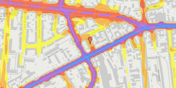 Trafikstøjkort på Brorsonsgade 5, 1. , 1624 København V