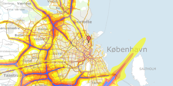 Trafikstøjkort på Brumleby 150, 1. , 2100 København Ø