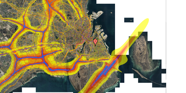 Trafikstøjkort på Brydes Allé 23, st. 133, 2300 København S