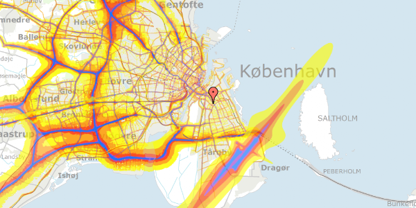 Trafikstøjkort på Brydes Allé 32, 4. 407, 2300 København S