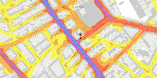 Trafikstøjkort på Brysselgade 1, 1. tv, 2300 København S