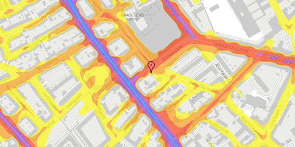 Trafikstøjkort på Brysselgade 6, st. th, 2300 København S