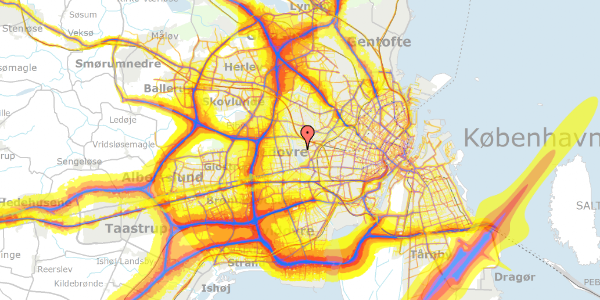 Trafikstøjkort på Brøndumvej 9, 2720 Vanløse