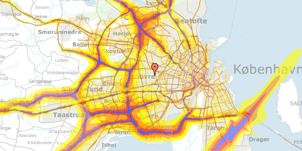 Trafikstøjkort på Brøndumvej 11, 2720 Vanløse