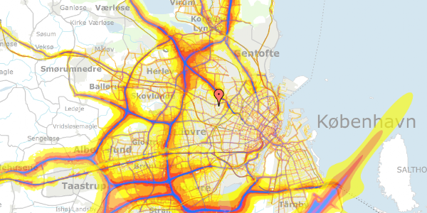 Trafikstøjkort på Brønshøjgårdvej 13, st. tv, 2700 Brønshøj