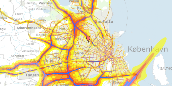 Trafikstøjkort på Brønshøjgårdvej 21, 1. th, 2700 Brønshøj