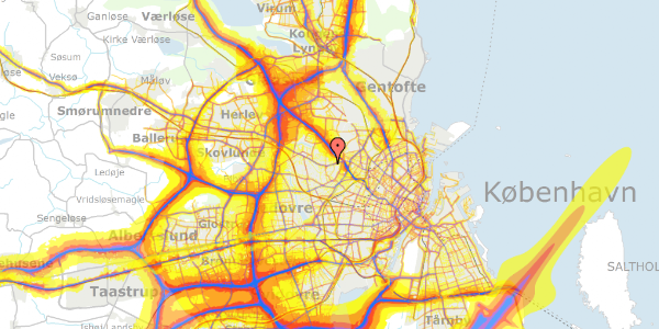 Trafikstøjkort på Brønshøjholms Allé 7, st. , 2700 Brønshøj