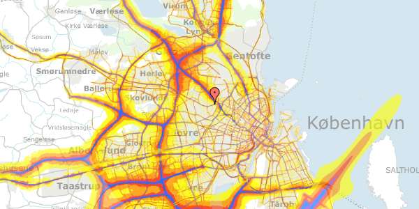 Trafikstøjkort på Brønshøjholms Allé 22, 2700 Brønshøj