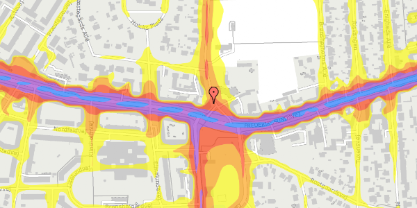 Trafikstøjkort på Brønshøj Kirkevej 1, st. 2, 2700 Brønshøj