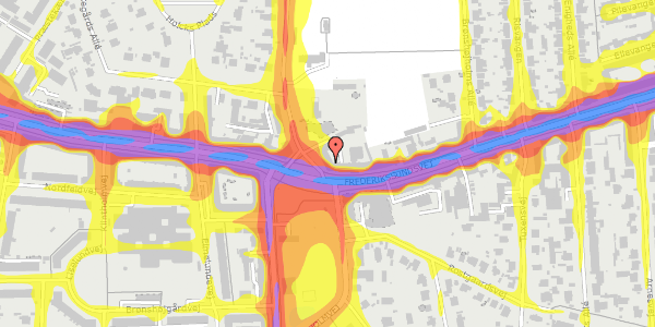 Trafikstøjkort på Brønshøj Kirkevej 2, 1. th, 2700 Brønshøj