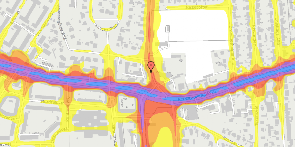 Trafikstøjkort på Brønshøj Kirkevej 3, 2. th, 2700 Brønshøj