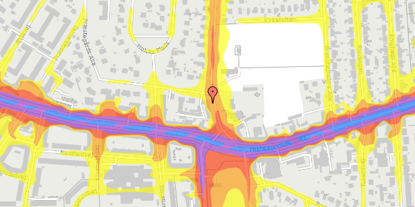 Trafikstøjkort på Brønshøj Kirkevej 5, st. th, 2700 Brønshøj