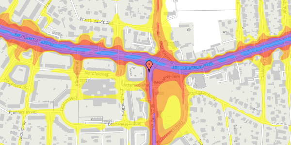 Trafikstøjkort på Brønshøjvej 2B, 2700 Brønshøj