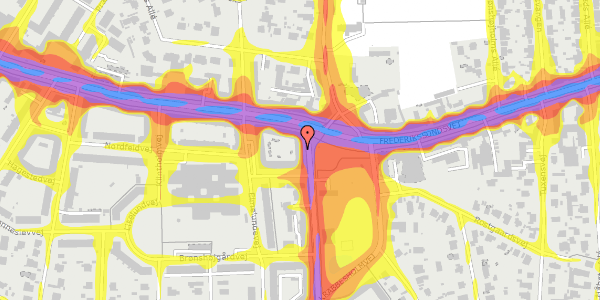 Trafikstøjkort på Brønshøjvej 2B, 2. th, 2700 Brønshøj