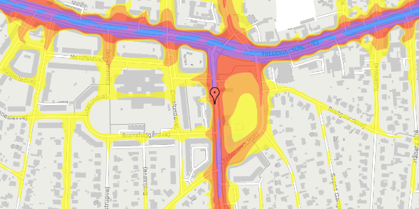 Trafikstøjkort på Brønshøjvej 8, 1. th, 2700 Brønshøj