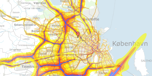 Trafikstøjkort på Brønshøjvej 10, st. 5, 2700 Brønshøj