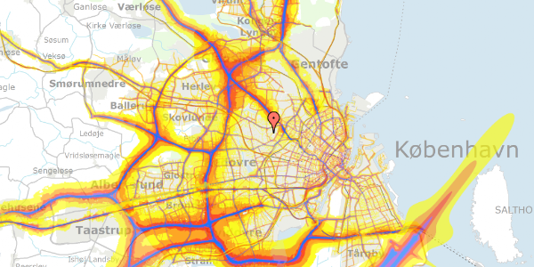 Trafikstøjkort på Brønshøjvej 32, 2700 Brønshøj