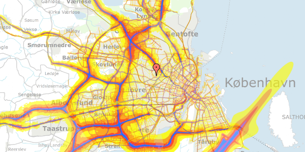 Trafikstøjkort på Brønshøjvej 49, 2700 Brønshøj