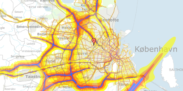 Trafikstøjkort på Brønshøjvej 55, 2700 Brønshøj