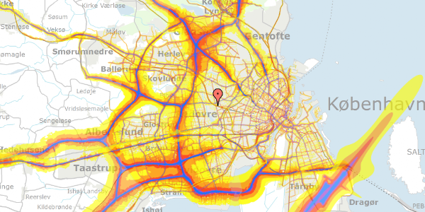 Trafikstøjkort på Bulbjergvej 18, 2720 Vanløse