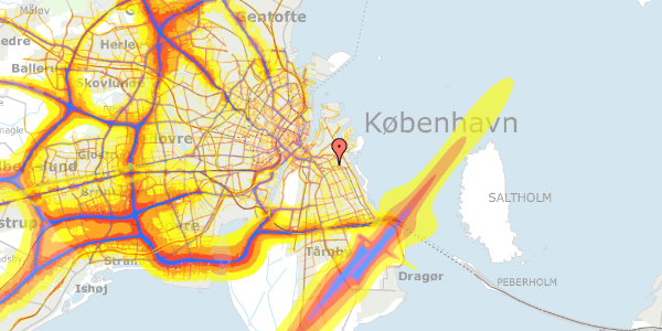 Trafikstøjkort på Bulgariensgade 4, 1. th, 2300 København S