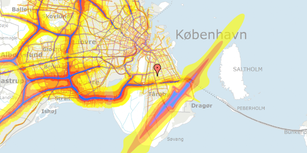 Trafikstøjkort på Bygrænsen 18, 2770 Kastrup